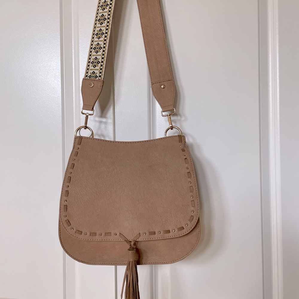 Steve Madden Crossbody Purse with Embroidered Strap
